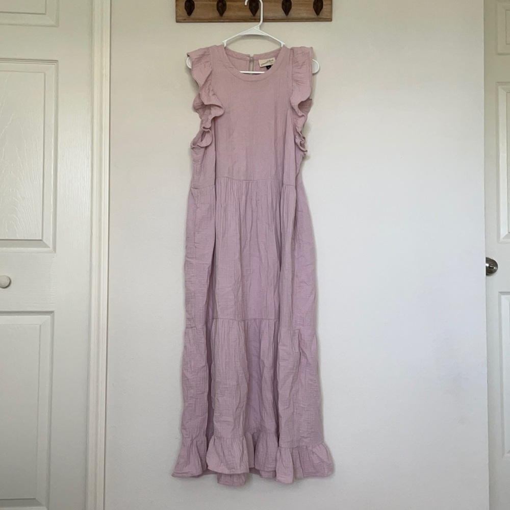 Blush pink maxi dress